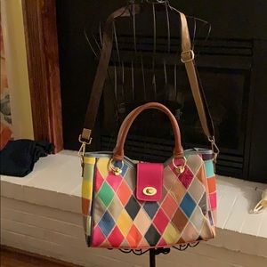 Boho leather handbag